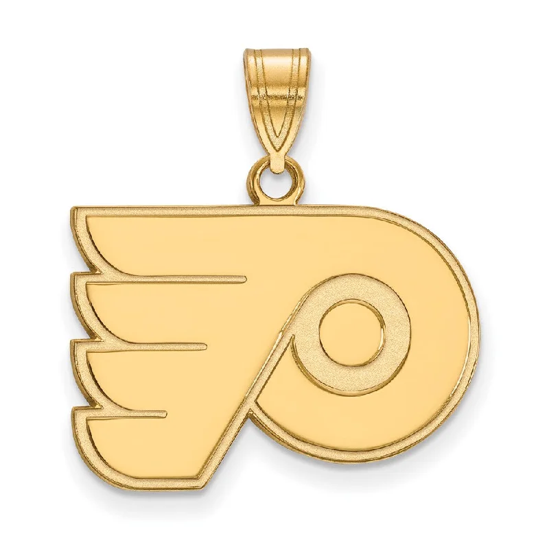 10k Yellow Gold NHL Philadelphia Flyers Medium Pendant