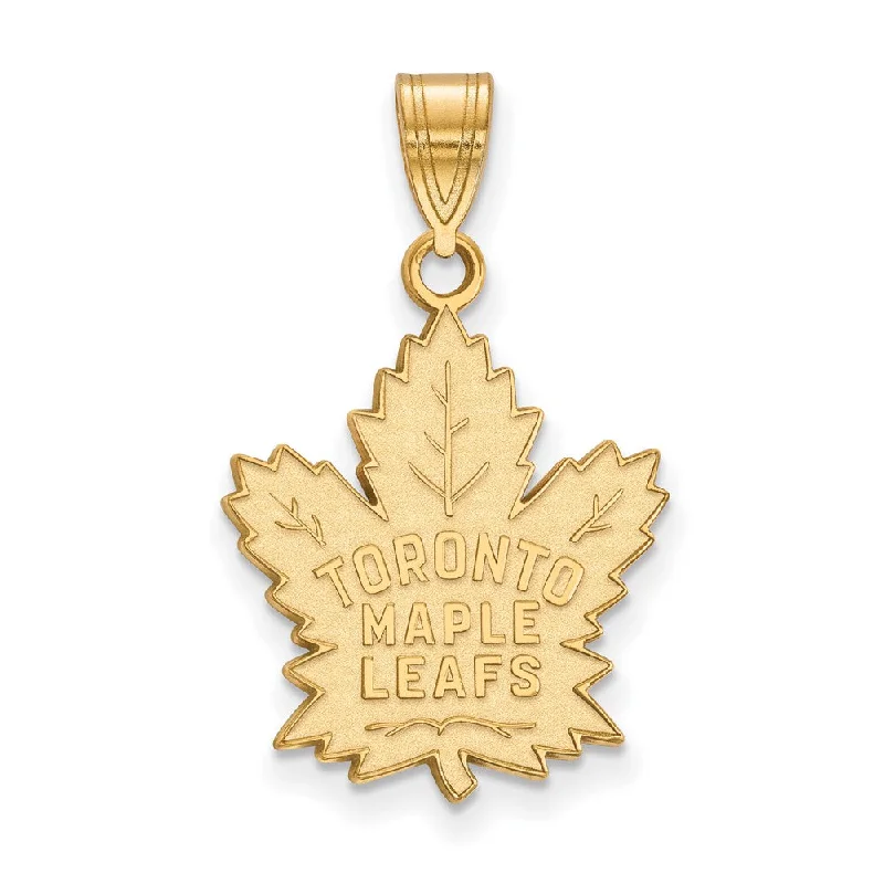 10k Yellow Gold NHL Toronto Maple Leafs Large Pendant