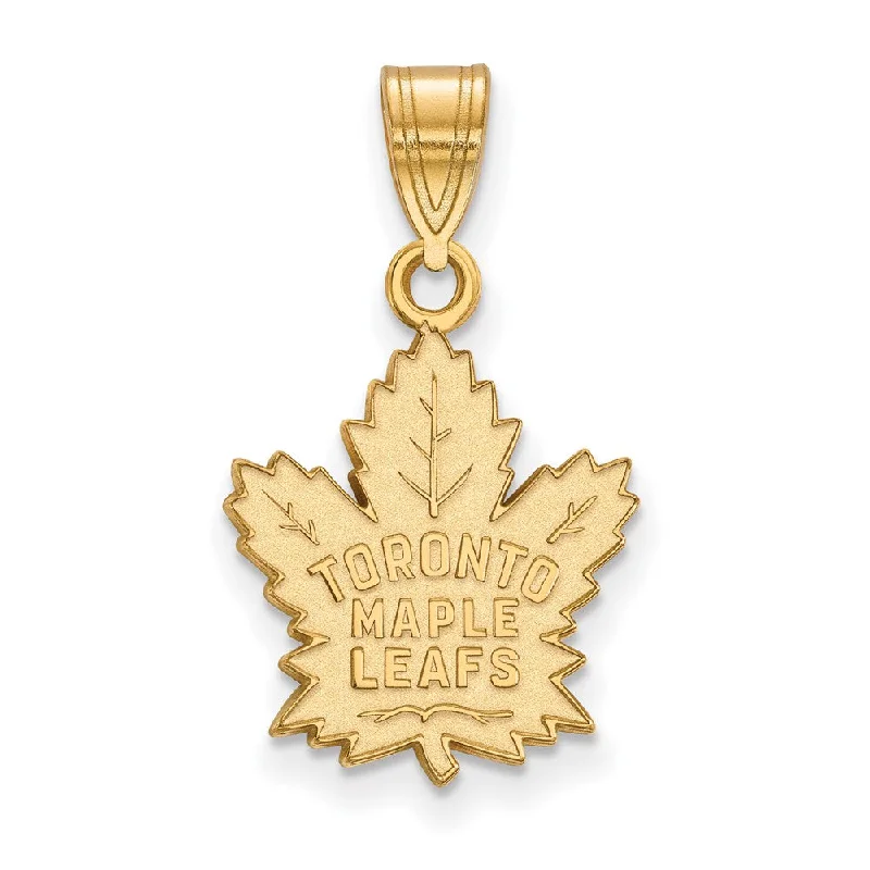 10k Yellow Gold NHL Toronto Maple Leafs Medium Pendant