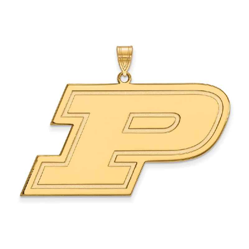 10k Yellow Gold Purdue XL Initial P Pendant