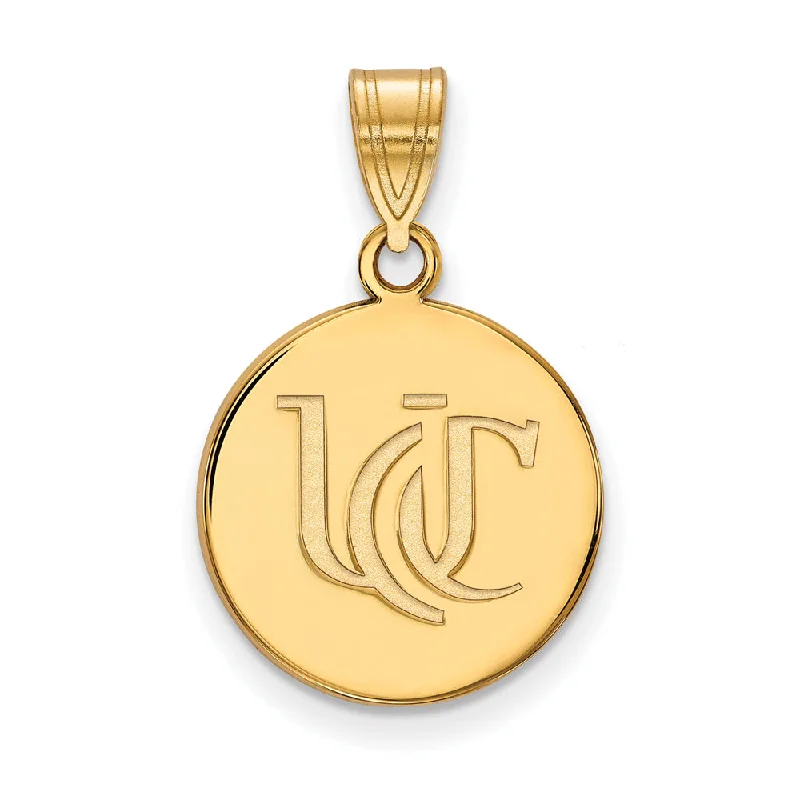 10k Yellow Gold U of Cincinnati Medium Logo Disc Pendant