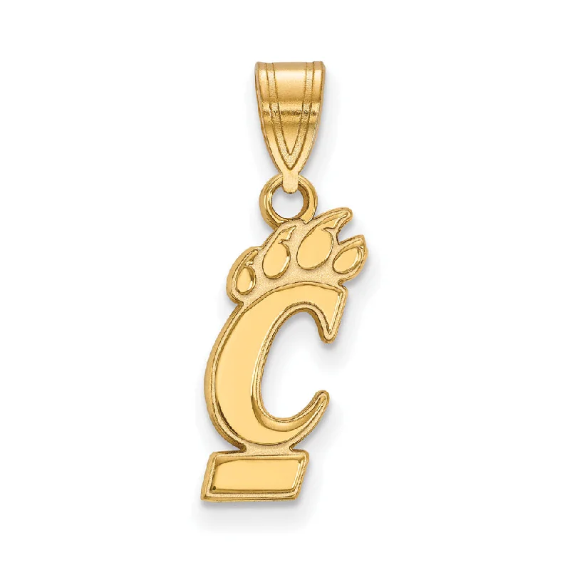 10k Yellow Gold U of Cincinnati Medium Pendant