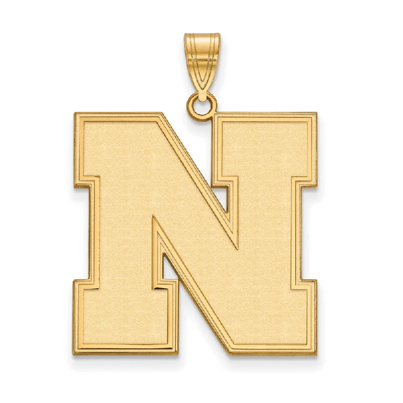 10k Yellow Gold U. of Nebraska XL Initial N Pendant