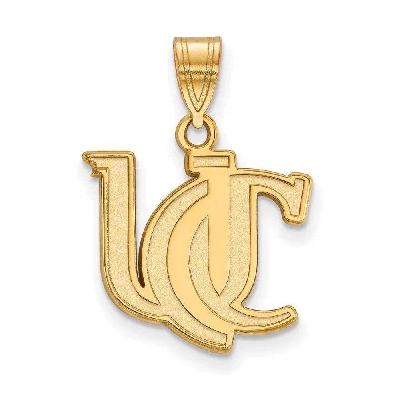 14k Gold Plated Silver U. of Cincinnati Medium 'UC' Pendant