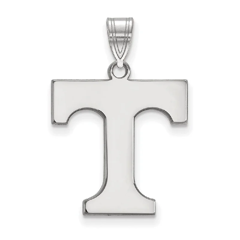 14k White Gold U. of Tennessee Large Initial T Pendant