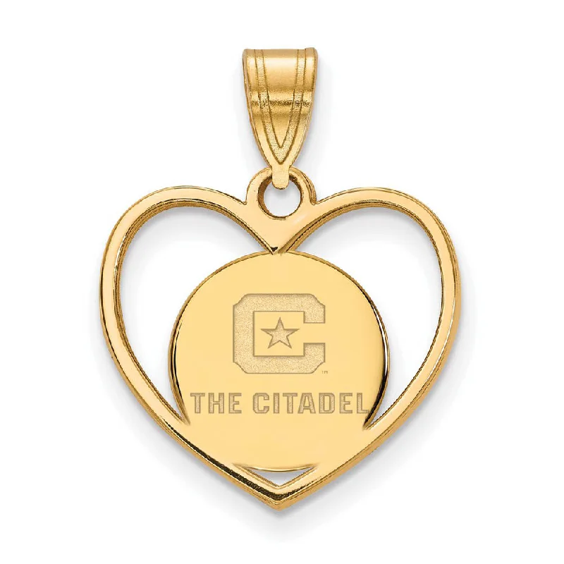 14K Yellow Gold Plated S. Silver The Citadel Heart Pendant