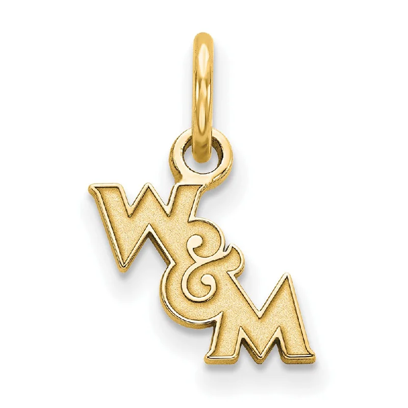 14K Yellow Gold Plated Sterling Silver William and Mary XS Charm