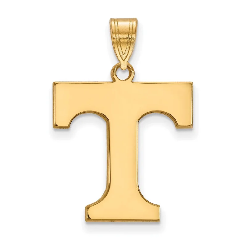 14k Yellow Gold U. of Tennessee Large Initial T Pendant