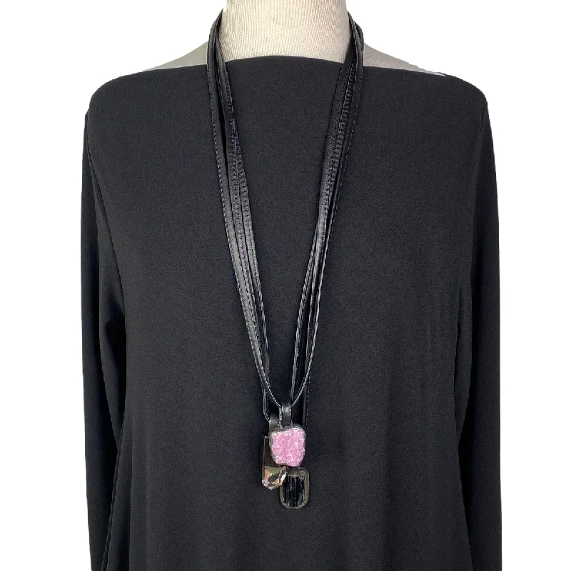 Seasonal Jewelry Sale – Upgrade Your Style Today 3-STRAND LEATHER & MIXED STONES NECKLACE