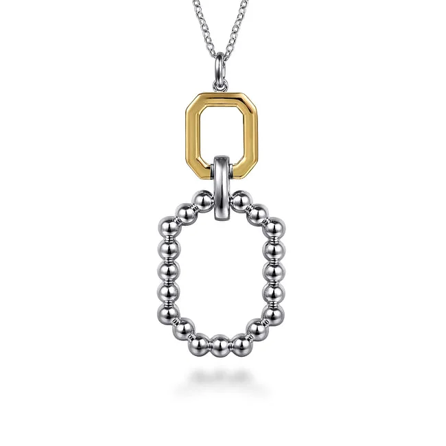Shop Signature Jewelry Styles At Exclusive Prices Gabriel & Co. Silver and Yellow Gold Bujukan Pendant Necklace