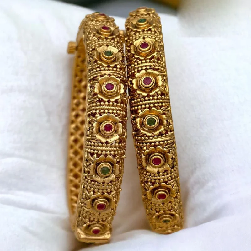Elegant Jewelry, Exclusive Prices – Shop Now Jewel Addiction Gold Plated Rajwadi Finish Pota Stone Openable Bangle Set Elegant Jewelry, Exclusive Prices – Shop Now Jewel Addiction Gold Plated Rajwadi Finish Pota Stone Openable Bangle Set