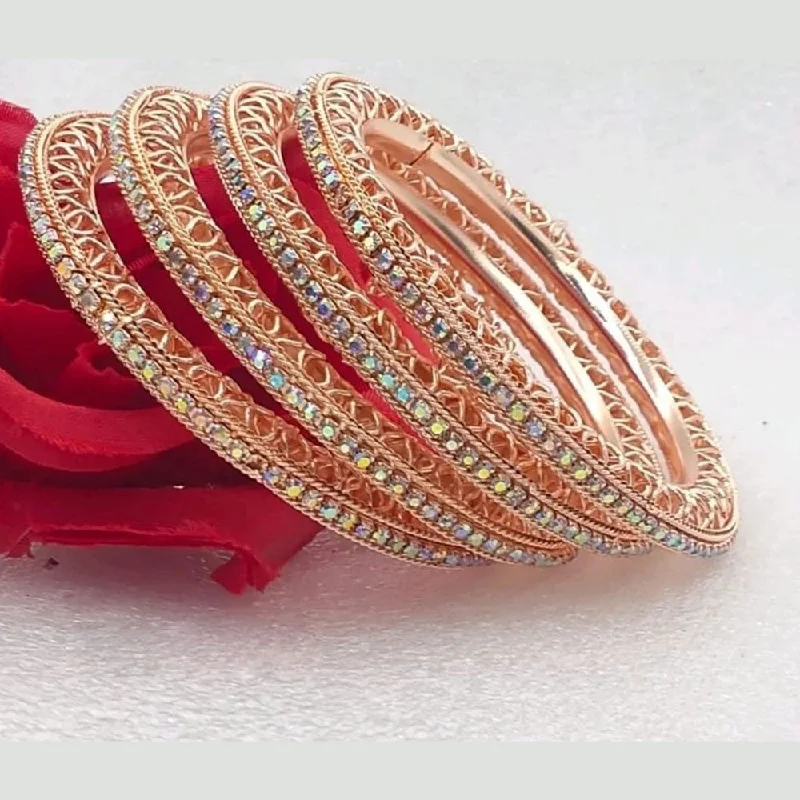 Elegant Jewelry At Unbeatable Offers – Shop Before It's Gone Kavita Art Rose Gold Plated Austrian Stone Bangles Set Elegant Jewelry At Unbeatable Offers – Shop Before It's Gone Kavita Art Rose Gold Plated Austrian Stone Bangles Set