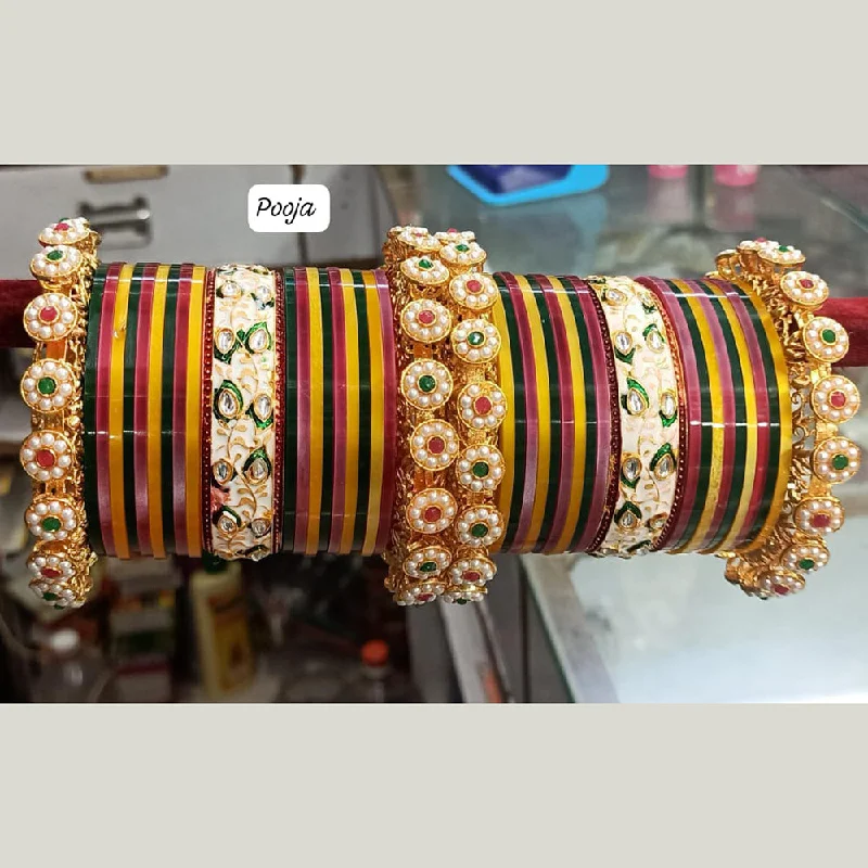 Affordable Glamour – Premium Jewelry At Special Prices Pooja Bangles Gold Plated Acrylic Bangles Set Affordable Glamour – Premium Jewelry At Special Prices Pooja Bangles Gold Plated Acrylic Bangles Set