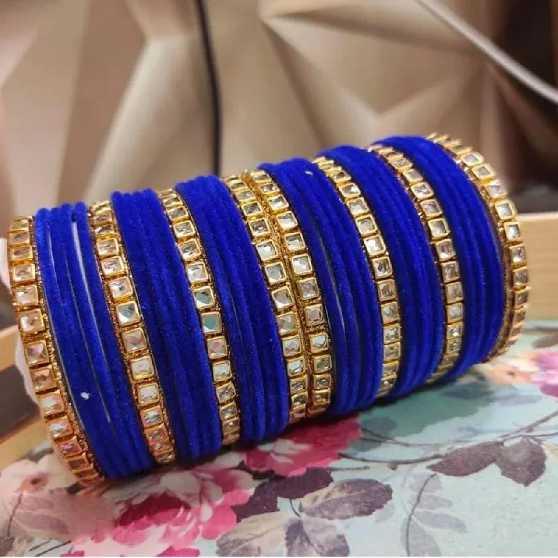 Exclusive Jewelry Offers – Shine For Less Pooja Bangles Gold Plated Kundan And Velvet Bangles Set Exclusive Jewelry Offers – Shine For Less Pooja Bangles Gold Plated Kundan And Velvet Bangles Set