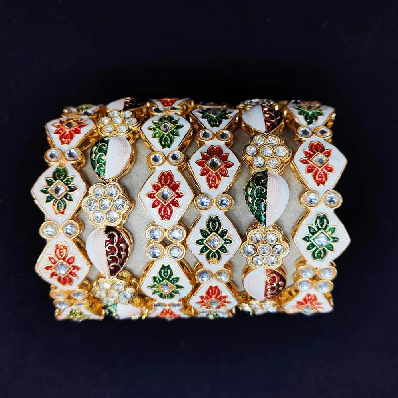 Limited-Time Offer On Elegant Jewelry Pieces Pooja Bangles Gold Plated Meenakari Bangle Set Limited-Time Offer On Elegant Jewelry Pieces Pooja Bangles Gold Plated Meenakari Bangle Set