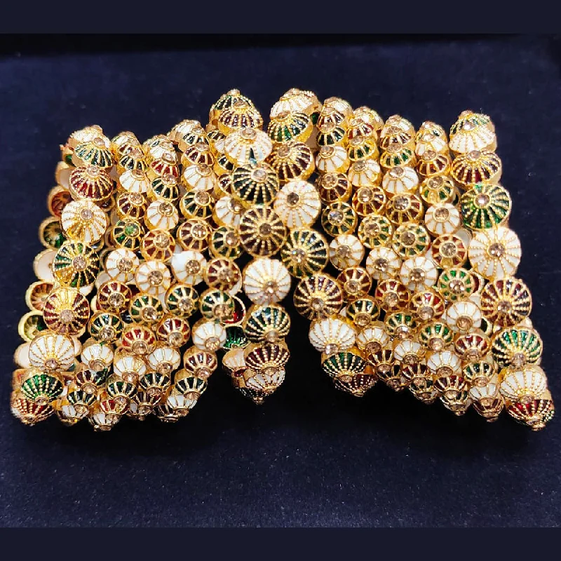 Shop Dazzling Jewelry At The Best Prices Pooja Bangles Gold Plated Meenakari Bangle Set Shop Dazzling Jewelry At The Best Prices Pooja Bangles Gold Plated Meenakari Bangle Set