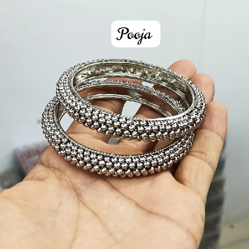 Pooja Bangles Silver Plated  Bangle Set