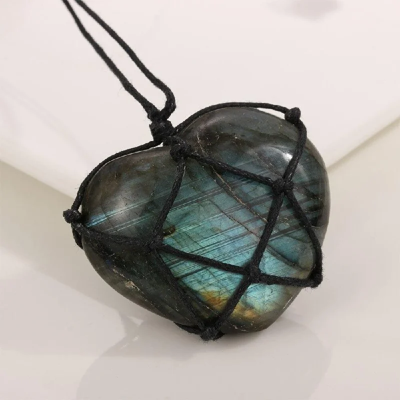 Exclusive Jewelry Bundles At Discounted Prices Wrapped Crystal Labradorite Heart Necklace