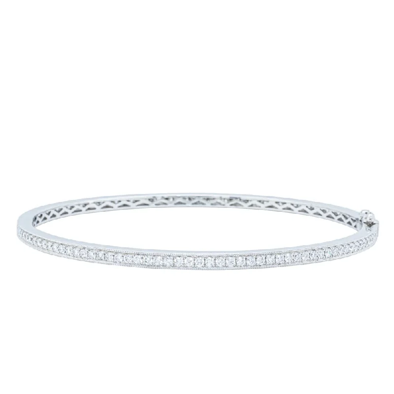 18ct White Gold 1.90ct Diamond Bangle