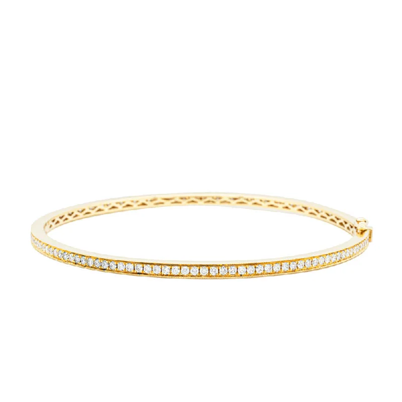 18ct Yellow Gold 1.90ct Diamond Bangle